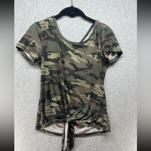 Rue21 Camouflage Tie-Front Tee